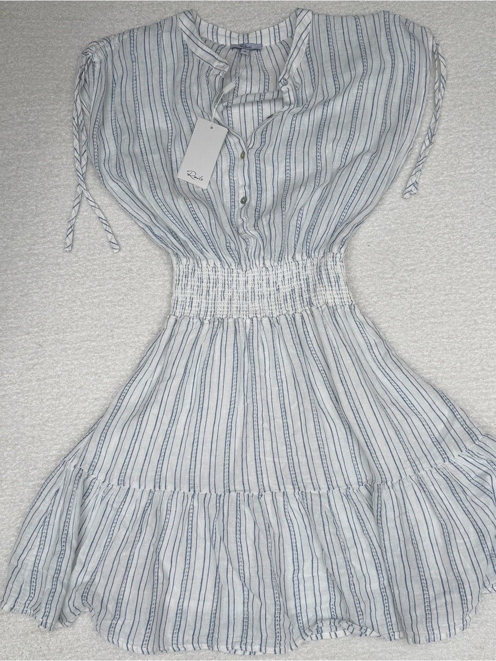 NWT Rails Samina Dress XS Sonoma Stripe White Blue